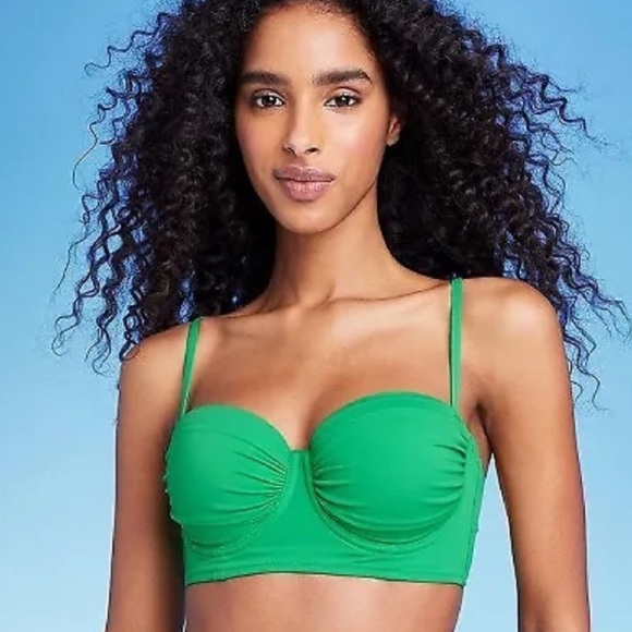 Shade & Shore Women's Light Lift Shirred Cup Bikini Top - Picture 2 of 4